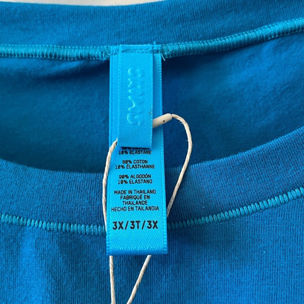 Skims Cotton Jersey Super Cropped T-Shirt - 3X - Picture 3 of 5